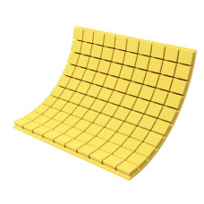 Acoustic foam panel Ecosound Tetras Color 70 mm thick, size 100x100 cm, yellow
