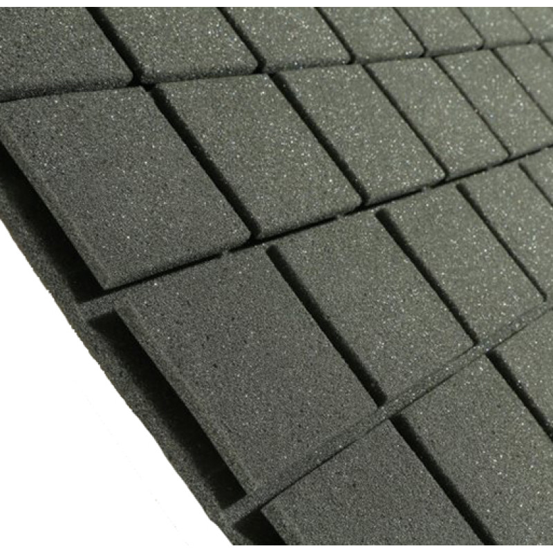 Ecosound Tetras Black non-combustible acoustic foam panel 1x1m, 30 mm
