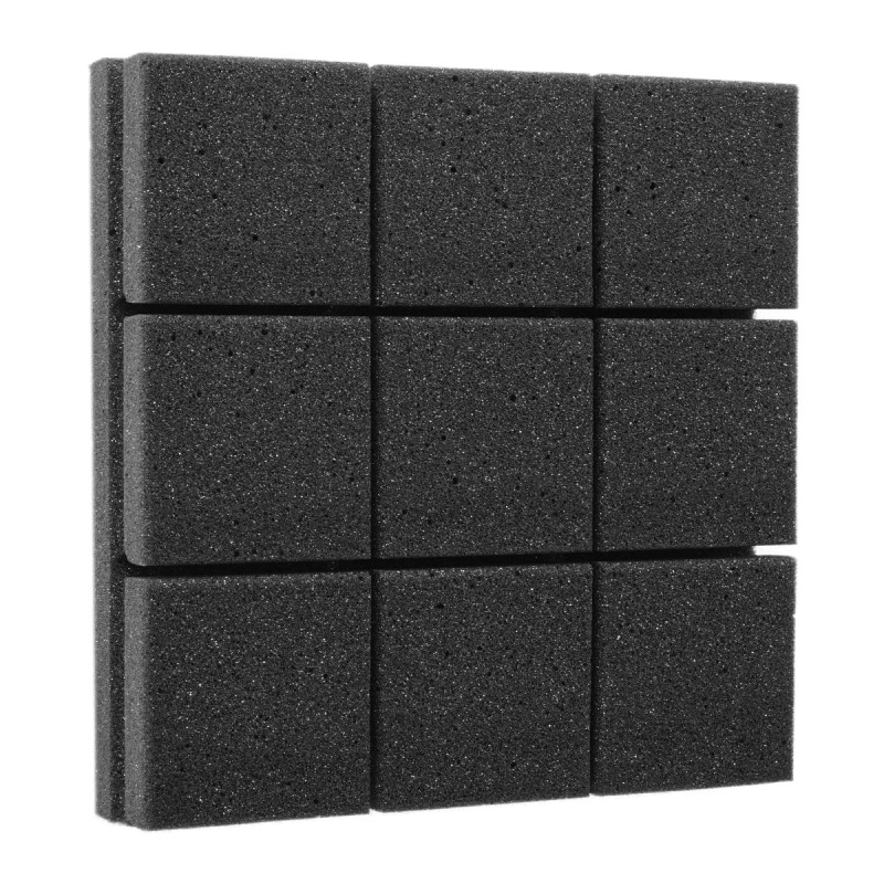 Ecosound Tetras Black fireproof acoustic foam panel 20x20cm , 30mm 