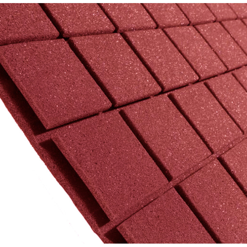 Ecosound Tetras Bordo non-combustible acoustic foam panel 50x50 cm, 30 mm, bordeaux color