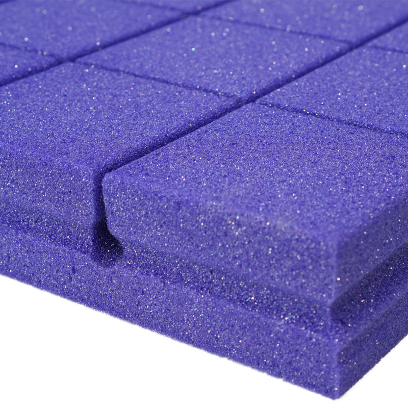 Ecosound Tetras Purple fireproof acoustic foam panel 20x20 cm, 30 mm,