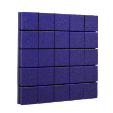 Panel made of non-combustible acoustic foam Ecosound Tetras Purple 50x50 cm, 30 mm,