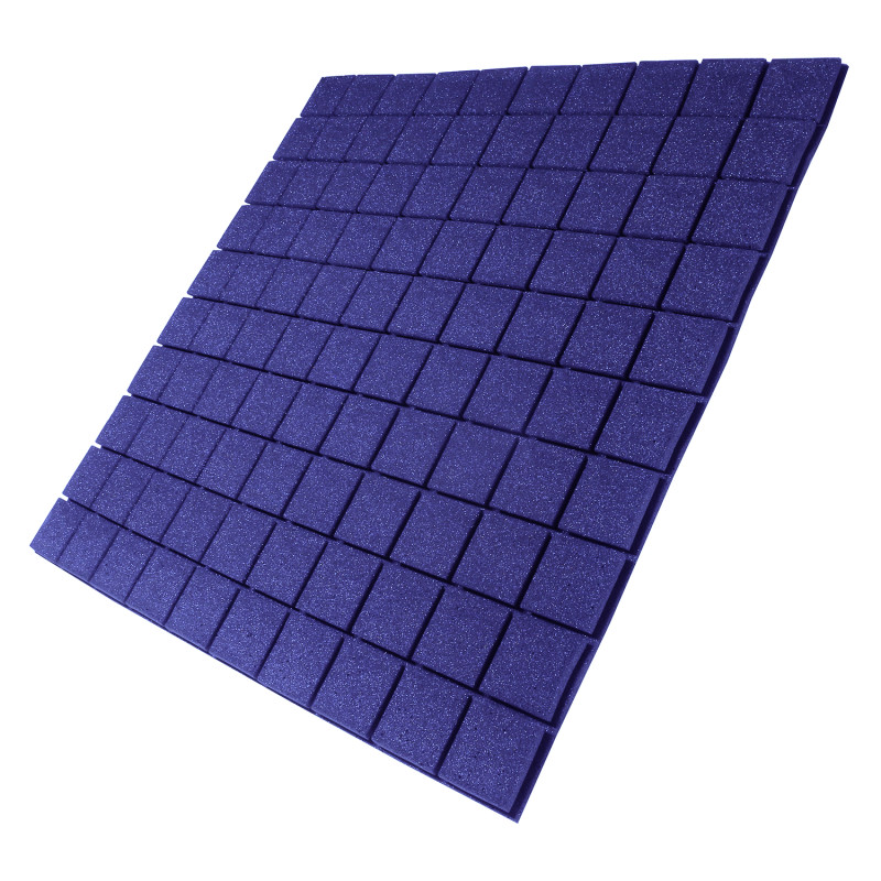 Panel made of non-combustible acoustic foam Ecosound Tetras Purple 1x1m, 30 mm,