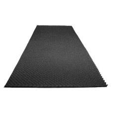 Acoustic foam non-flammable Ecosound cellular Wave 30mm 2mx1m black graphite