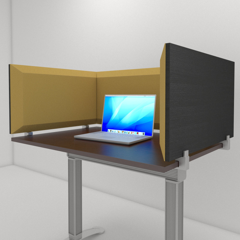Desktop acoustic screen for office desks and call centers Desktop Acoustic Screen Color U-Type