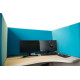Acoustic screen for office tables Ecosound Quadro Screen Multicolor 100x50 cm 50mm
