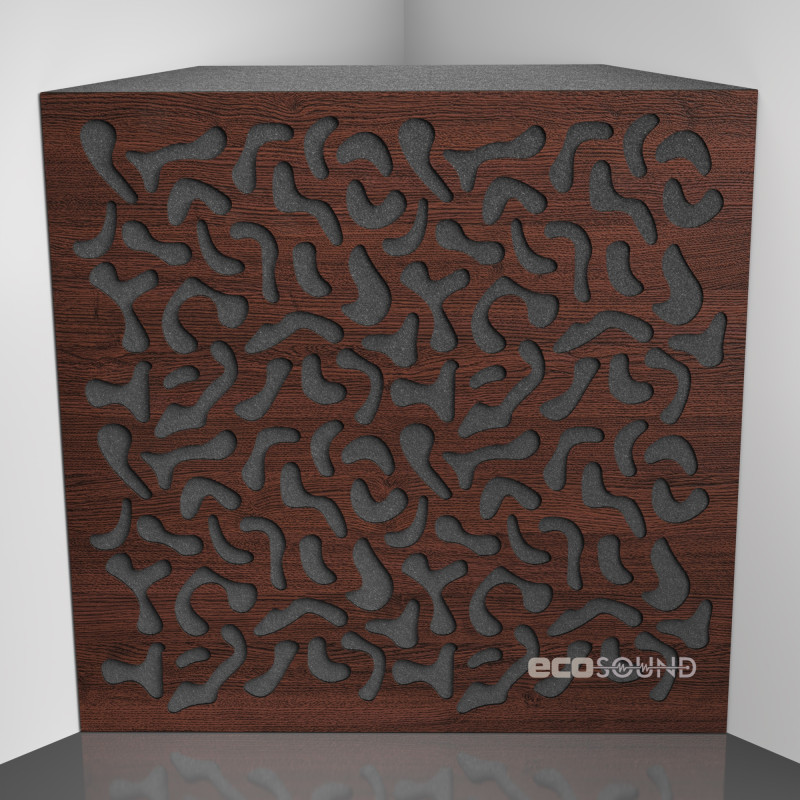 Bass trap Ecosound Boomerang Apple-Locarno 50 x 50 cm 100 mm brown