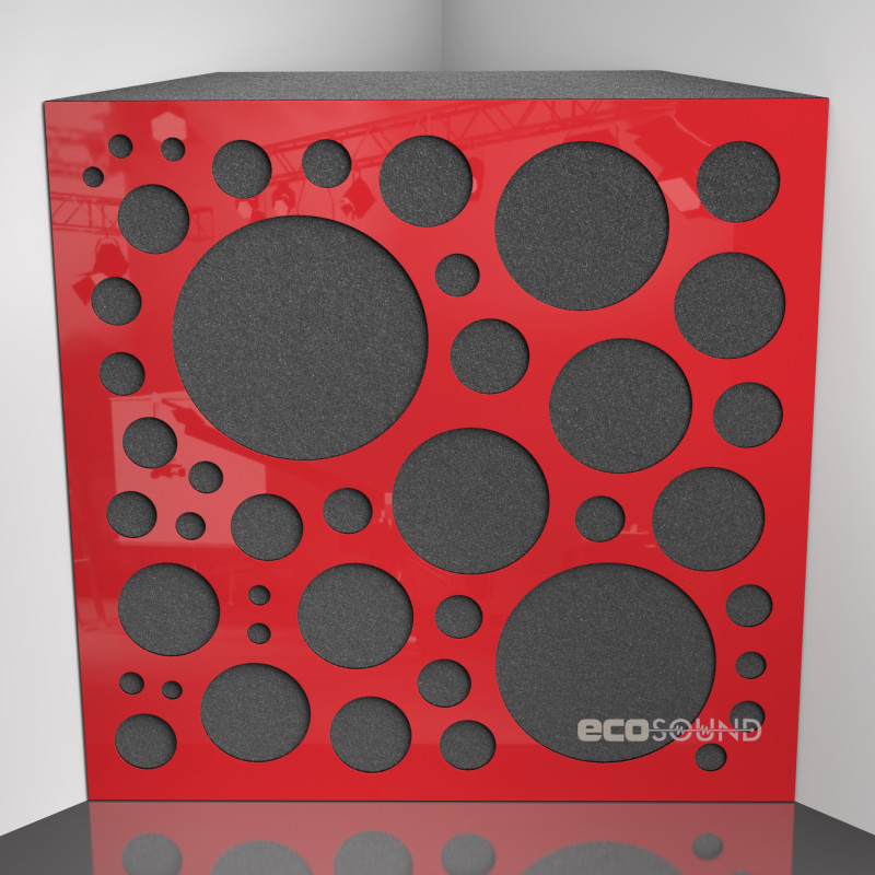 Bass trap Ecosound EcoBubble Apple-Locarno 50 x 50 cm 100 mm brown