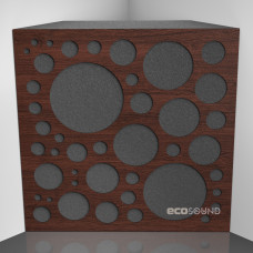 Bass trap Ecosound EcoBubble Wenge 50 x 50 cm 100 mm brown