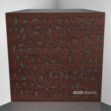 Bass trap Ecosound EcoFly Wenge 50 x 50 cm 100 mm brown