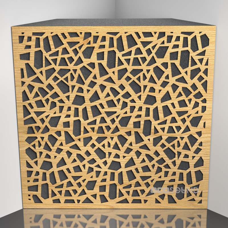 Bass trap Ecosound EcoArt Apple-Locarno 50 x 50 cm 100 mm brown