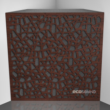 Bass trap Ecosound EcoArt Wenge 50 x 50 cm 100 mm brown