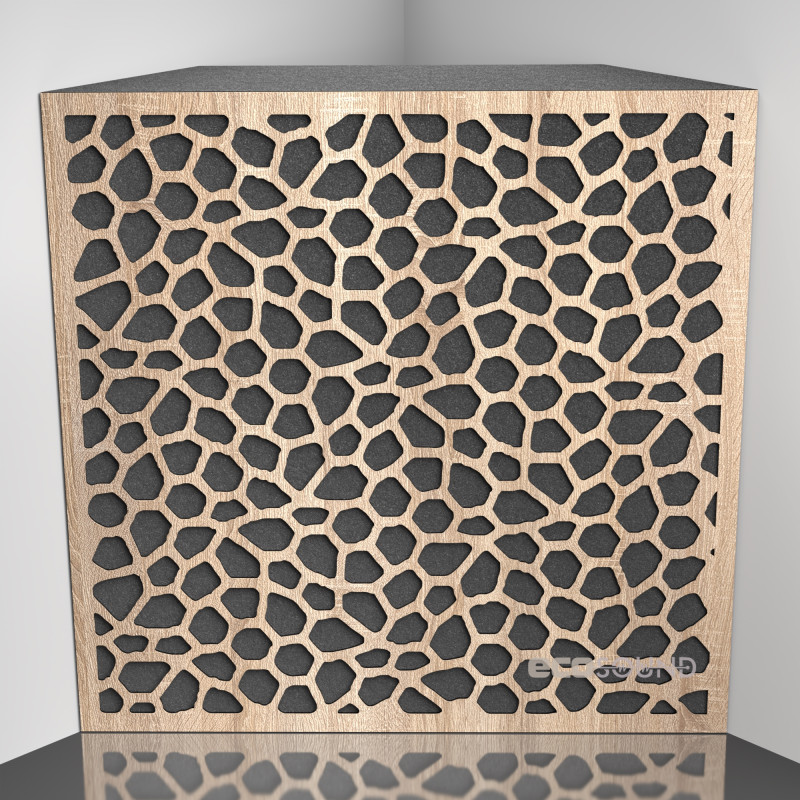 Bass trap Ecosound EcoNet Apple-Locarno 50 x 50 cm 100 mm brown