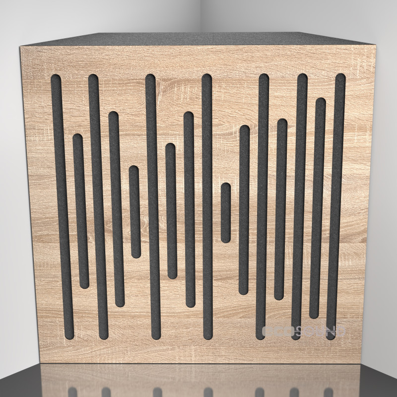 Bass Trap Ecosound EcoWave Lt-Sonoma-Oak 50 x 50 cm 100 mm latte