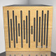 Bass Trap Ecosound EcoWave Sherwood-Oak 50 x 50 cm 100 mm light oak