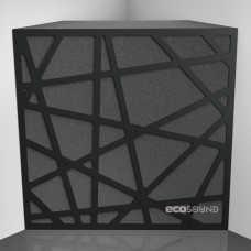 Bass trap Ecosound EcoArt XL HDF-Black 50 x 50 cm 100 mm black