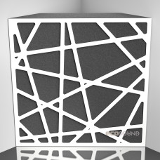Bass trap Ecosound EcoArt XL HDF-White 50 x 50 cm 100 mm white