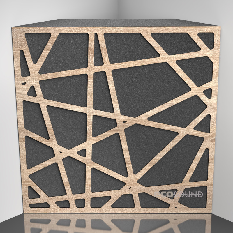 Bass trap Ecosound EcoArt XL Apple-Locarno 50 x 50 cm 100 mm brown