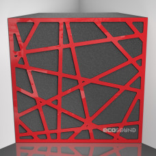 Bass trap Ecosound EcoArt XL Plastic Red 50 x 50 cm 100 mm