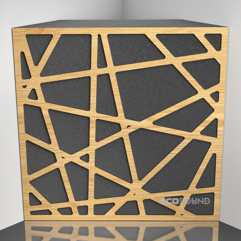 Bass trap Ecosound EcoArt XL Apple-Locarno 50 x 50 cm 100 mm brown