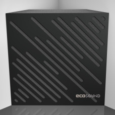 Bass trap Ecosound Diagonal HDF-Black 50 x 50 cm 100 mm black