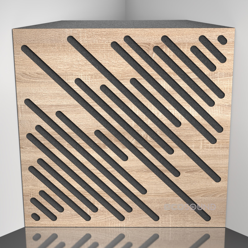 Bass trap Ecosound Diagonal Apple-Locarno 50 x 50 cm 100 mm brown