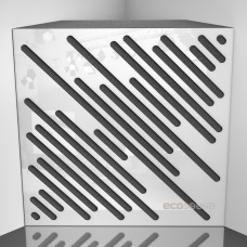 Bass trap Ecosound Diagonal Plastic White 50 x 50 cm 100 mm