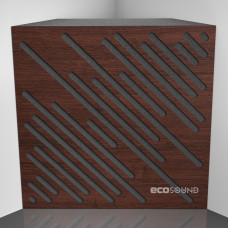 Bass trap Ecosound Diagonal Wenge 50 x 50 cm 100 mm brown