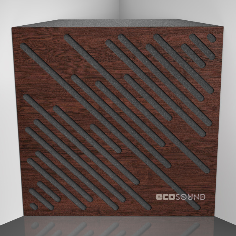 Bass trap Ecosound Diagonal Apple-Locarno 50 x 50 cm 100 mm brown