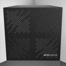 Bass trap Ecosound 4Diagonals HDF-Black 50 x 50 cm 100 mm black