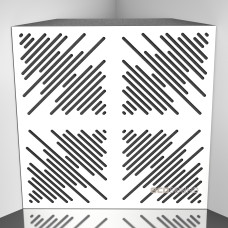 Bass trap Ecosound 4Diagonals HDF-White 50 x 50 cm 100 mm white
