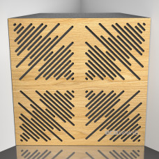 Bass trap Ecosound 4Diagonals Sherwood-Oak 50 x 50 cm 100 mm light oak