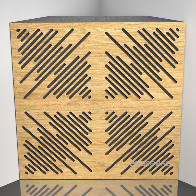 Bass trap Ecosound 4Diagonals Apple-Locarno 50 x 50 cm 100 mm brown