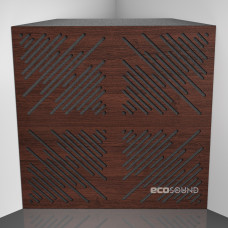 Bass trap Ecosound 4Diagonals Wenge 50 x 50 cm 100 mm brown