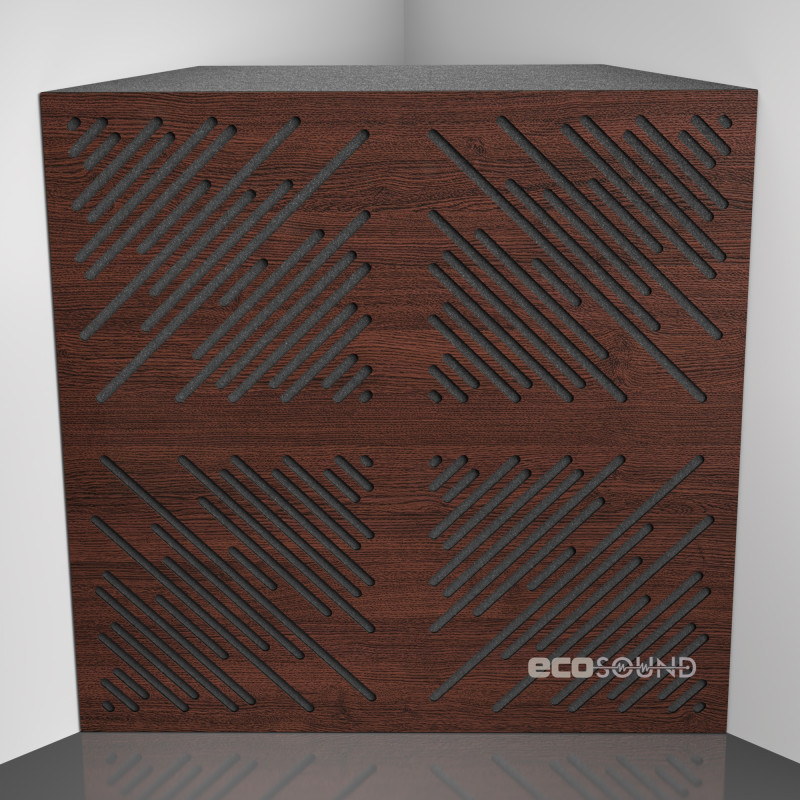 Bass trap Ecosound 4Diagonals Apple-Locarno 50 x 50 cm 100 mm brown