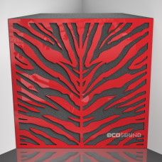 Bass Trap Ecosound Zebra Plastic Red 50 x 50 cm 100 mm