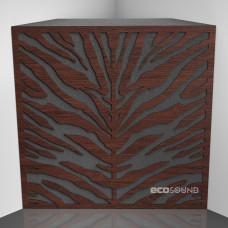 Bass trap Ecosound Zebra Wenge 50 x 50 cm 100 mm brown