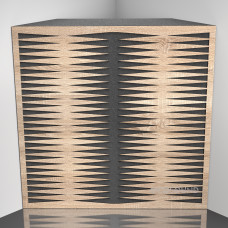 Bass Trap Ecosound Backgammon Lt-Sonoma-Oak 50 x 50 cm 100 mm latte