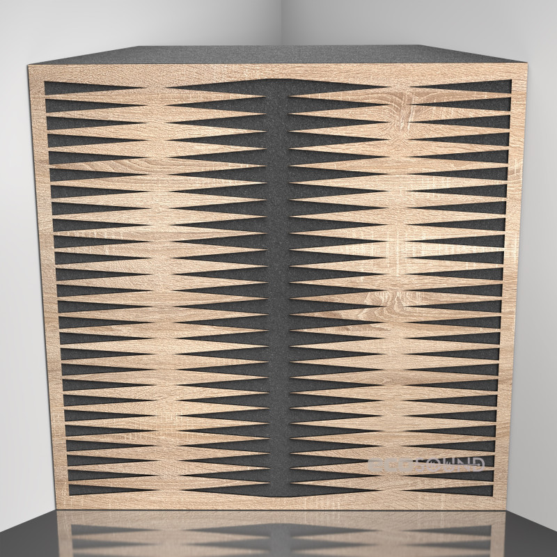 Bass trap Ecosound Backgammon Apple-Locarno 50 x 50 cm 100 mm brown