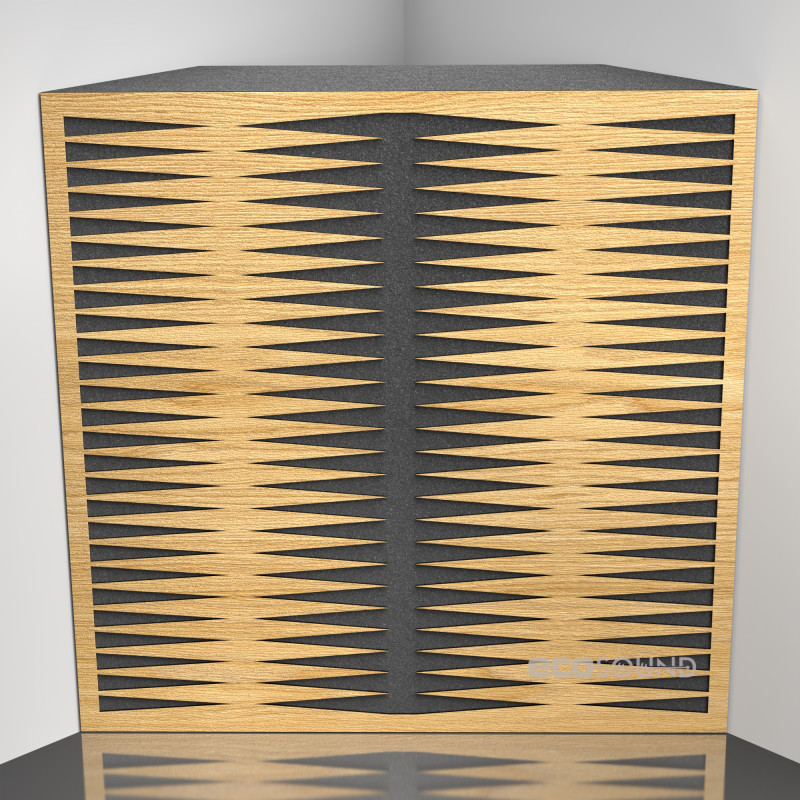 Bass trap Ecosound Backgammon Apple-Locarno 50 x 50 cm 100 mm brown