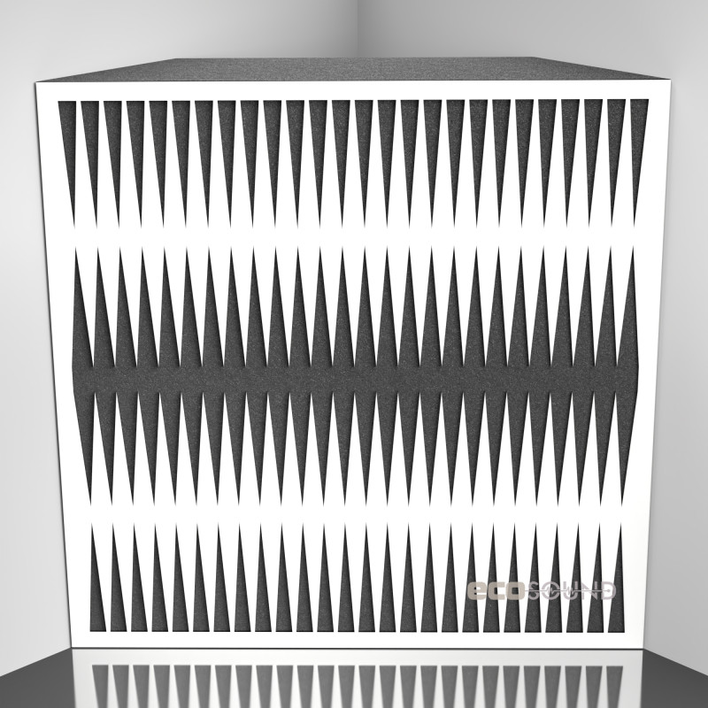 Bass trap Ecosound Backgammon HDF-White 50 x 50 cm 100 mm white