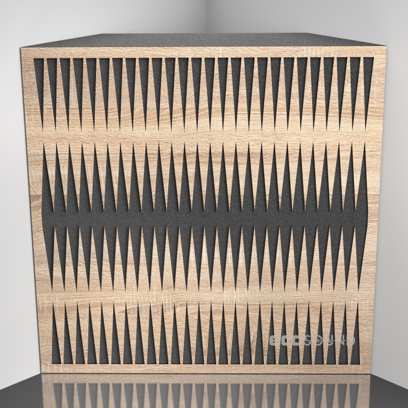 Bass Trap Ecosound Backgammon Lt-Sonoma-Oak 50 x 50 cm 100 mm latte