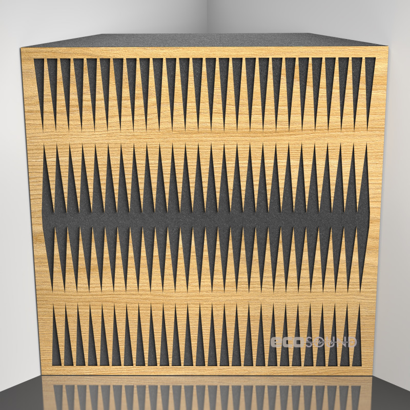 Bass Trap Ecosound Backgammon Sherwood-Oak 50 x 50 cm 100 mm light oak