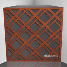 Bass trap Ecosound Grille Apple-Locarno 50 x 50 cm 100 mm brown