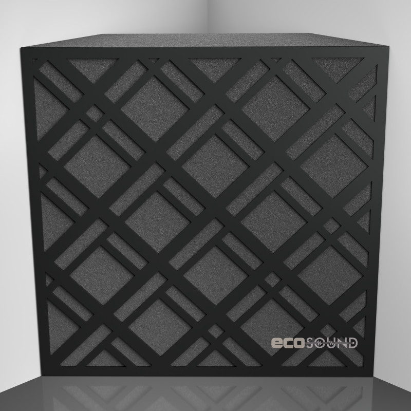 Bass trap Ecosound Grille Apple-Locarno 50 x 50 cm 100 mm brown