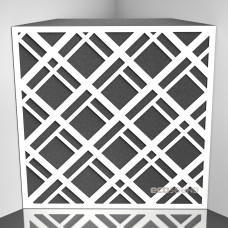 Bass trap Ecosound Grille HDF-White 50 x 50 cm 100 mm white