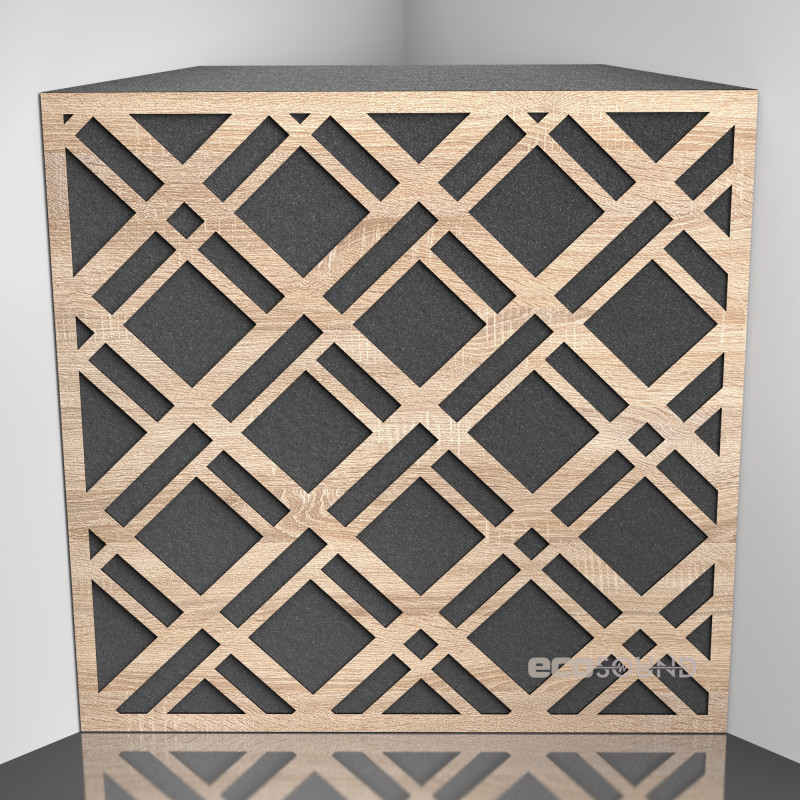 Bass trap Ecosound Grille Apple-Locarno 50 x 50 cm 100 mm brown