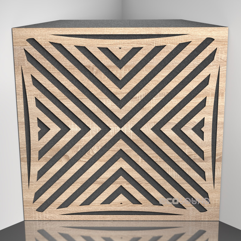 Bass trap Ecosound Urban Apple-Locarno 50 x 50 cm 100 mm brown