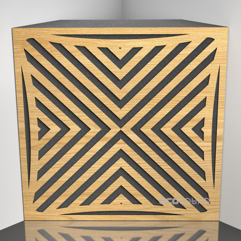 Bass trap Ecosound Urban Apple-Locarno 50 x 50 cm 100 mm brown