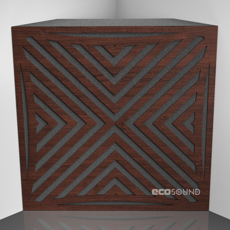 Bass trap Ecosound Urban Apple-Locarno 50 x 50 cm 100 mm brown